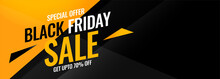 Black Friday Yellow And Black Abstract Sale Banner