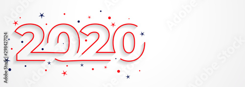 Fotografía minimal 2020 line style new year typography design