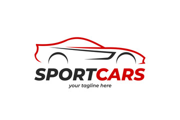 Wall Mural - sport car logo design vector