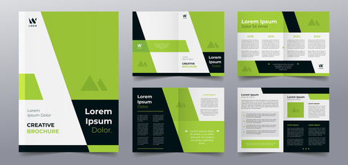 Wall Mural - green business brochure pages template