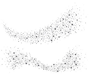 Wall Mural - star shine confetti with shiny particles. sparkling christmas magical radiance.