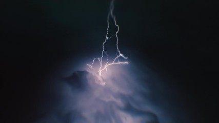 heavy clouds bringing thunder, lightnings and storm. thunderstorm flashes with multiple bolts of lig