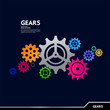 © Creative_Bringer - Gears creative idea set for business vector illustration.