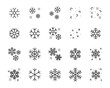set of winter icons, christmas, snowflake, season, winter sport, cold,