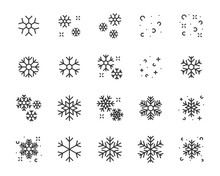 Set Of Winter Icons, Christmas, Snowflake, Season, Winter Sport, Cold,