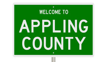 Rendering Of A Green 3d Highway Sigh For Appling County