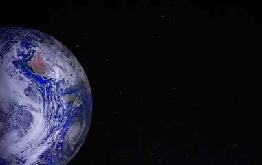 Wall Mural - earth against the starry sky a place for the text copyspace. elements of this image are furnished by