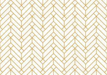  The geometric pattern with lines. Seamless vector background. White and gold texture. Graphic modern pattern. Simple lattice graphic design