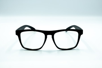 The Black Glasses isolated on White Background