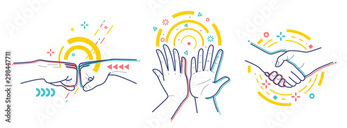 Cuadros en Lienzo Gestures expressing successful activity