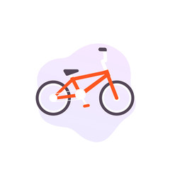 Sticker - bmx bike vector icon on white