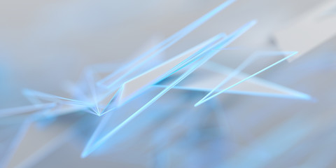 Poster - Abstract 3d render, futuristic modern background design