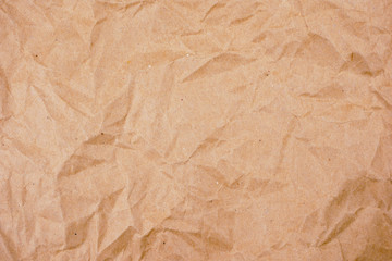 Wall Mural - background old brown crumpled paper texture