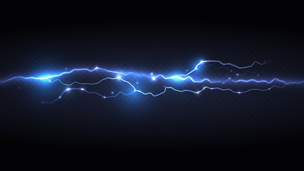 Wall Mural - light blue lightning flash