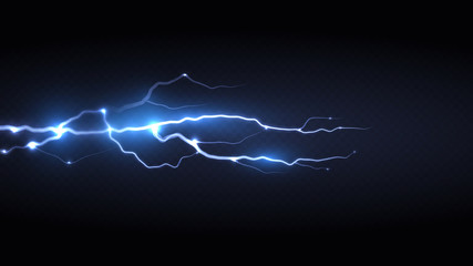 Wall Mural - light blue lightning fork