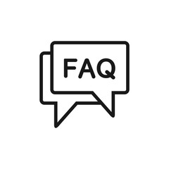 Fototapete - Faq vector icon, help symbol. Modern, simple flat vector illustration