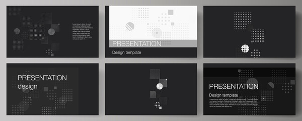 The minimalistic abstract vector illustration of the editable layout of the presentation slides design business templates. Abstract vector background with fluid geometric shapes.