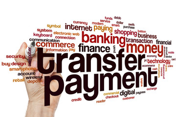 Wall Mural - Transfer payment word cloud