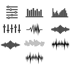 Wall Mural - sound wave icon vector design symbol