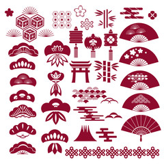 Sticker - Japanese elements set2