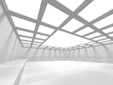 Fototapeta Perspektywa 3d - Futuristic White Architecture Design Background