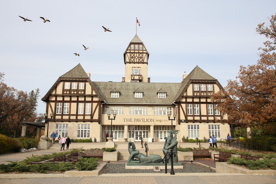 Winnipeg, Manitoba / Canada - October 20, 2019: The Pavilion WAG at Assiniboine Park