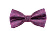 beautiful purple men's bow tie, bow tie isolated on white background