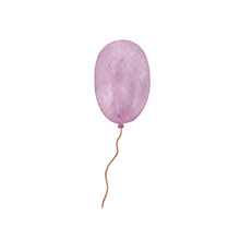 Colored Hand Drawn Purple  Balloon, Pattern For Any Holiday Celebration Design, Party Decoration