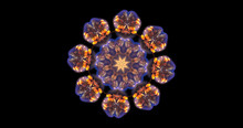 Bright Colored Abstract Background Kaleidoscope Closeup Of The Fiery Flower