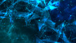 Abstract polygonal space low poly blue background with connecting dots and lines. Futuristic HUD illustration. Abstract form with connected lines and dots. 3D rendering