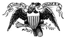 Great Seal Of The US, 1913 Vintage Illustration.