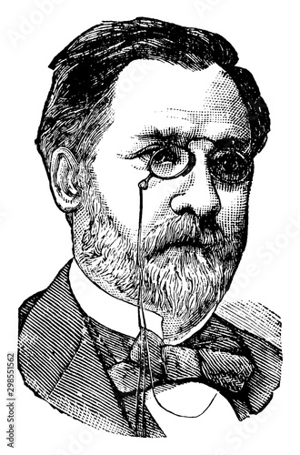 Cuadros en Lienzo Louis Pasteur, vintage illustration