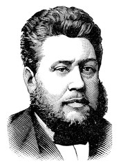 Wall Mural - rev. charles haddon spurgeon, vintage illustration