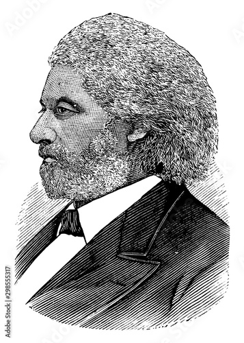 Fotomural Frederick Douglass, vintage illustration