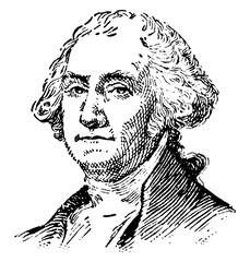 Wall Mural - George Washington, vintage illustration