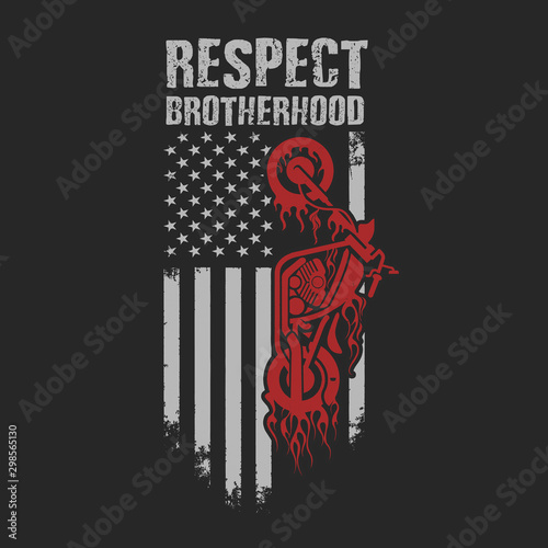 Cuadros en Lienzo american chopper biker outlaw illustration vector