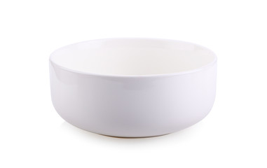 Wall Mural - Empty white bowl on white background