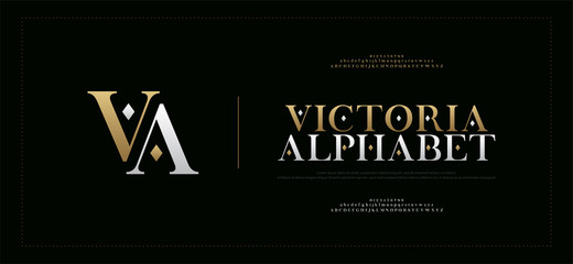 Elegant alphabet letters serif font and number. Classic Lettering Minimal Fashion. Typography fonts regular uppercase, lowercase and numbers. vector illustration