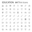 © Marina - Education vector eps10 thin line icons collection set.