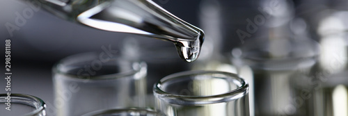 Cuadros en Lienzo Yellow liquid spilled petrol additive innovative supply