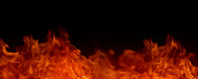 Fire Blaze On Black Background