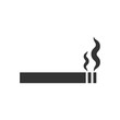 Cigarette icon in flat style. Smoke vector illustration on white isolated background. Nicotine business concept.