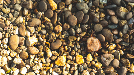 Poster - top view stone on background