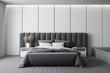 White panel luxury master bedroom interior