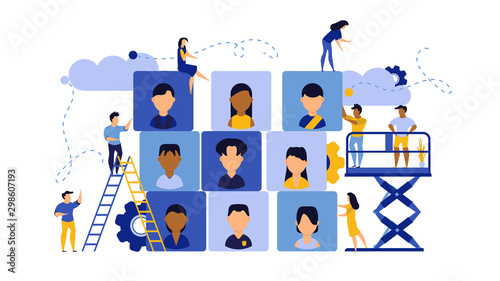 Fotografía Job career business success agency audience vector illustration