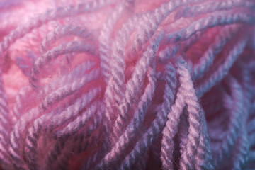 Poster - Close up beautiful tangle of pink thread  background texture. Macro Photography view.
