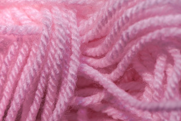 Poster - Close up beautiful tangle of pink thread  background texture. Macro Photography view.