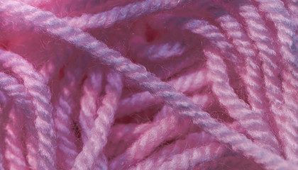 Poster - Close up beautiful tangle of pink thread  background texture. Macro Photography view.
