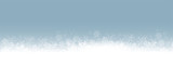 Fototapeta Na drzwi - Panorama Blue Background white snowflakes vector illustration eps10