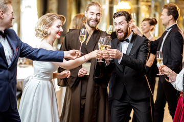 Wall Mural - Elegant people during a celebration indoors